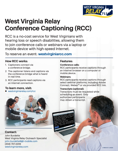 Relay Conference Captioning Flyer